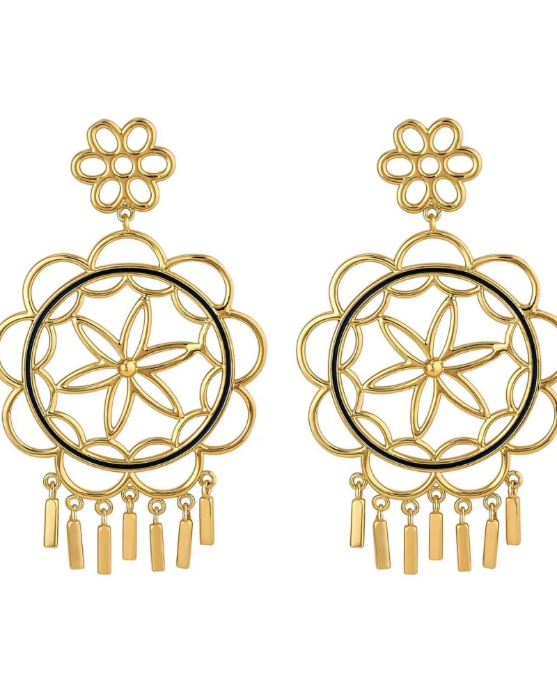 Front of a size O/S Women'S Mila Earrings in Navy in Navy by ASHA. | dia_product_style_image_id:330882
